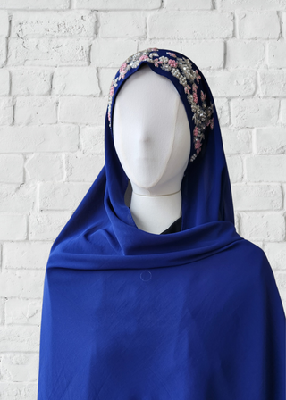 Exquisite Hand-Embroidered Zardozi Hijab - Khushu Modest Wear