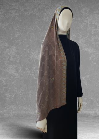 Self-Embossed Jacquard Jersey Ultra Soft Stretchable Hijabs Scarf - Khushu Modest Wear