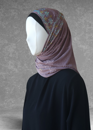 Self-Embossed Jacquard Jersey Ultra Soft Stretchable Hijabs Scarf - Khushu Modest Wear