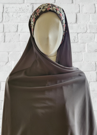 Exquisite Hand-Embroidered Zardozi Hijab - Khushu Modest Wear