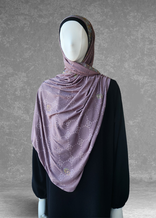 Self-Embossed Jacquard Jersey Ultra Soft Stretchable Hijabs Scarf - Khushu Modest Wear