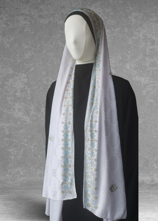 Self-Embossed Jacquard Jersey Ultra Soft Stretchable Hijabs Scarf - Khushu Modest Wear