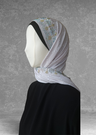 Self-Embossed Jacquard Jersey Ultra Soft Stretchable Hijabs Scarf - Khushu Modest Wear