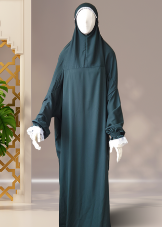 Prayer Outfit/ One-Piece Salah Dress - Complete Coverage for Focused Prayer - Khushu Modest Wear