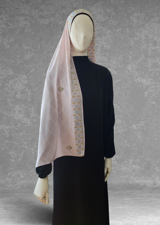 Self-Embossed Jacquard Jersey Ultra Soft Stretchable Hijabs Scarf - Khushu Modest Wear