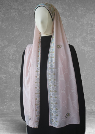 Self-Embossed Jacquard Jersey Ultra Soft Stretchable Hijabs Scarf - Khushu Modest Wear