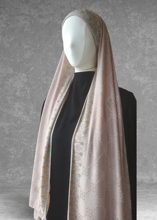 Self-Embossed Jacquard Jersey Ultra Soft Stretchable Hijabs Scarf - Khushu Modest Wear