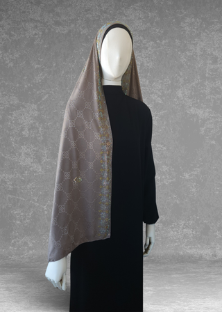 Self-Embossed Jacquard Jersey Ultra Soft Stretchable Hijabs Scarf - Khushu Modest Wear