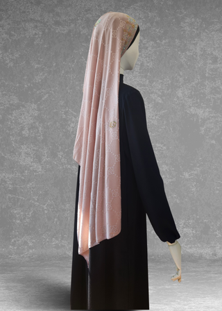 Self-Embossed Jacquard Jersey Ultra Soft Stretchable Hijabs Scarf - Khushu Modest Wear