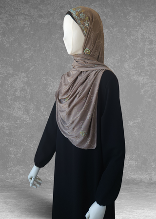 Self-Embossed Jacquard Jersey Ultra Soft Stretchable Hijabs Scarf - Khushu Modest Wear