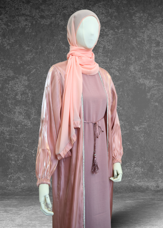 Organza Abaya 4 Piece  Set - Khushu Modest Wear