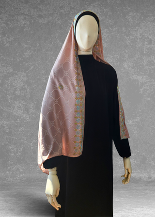 Self-Embossed Jacquard Jersey Ultra Soft Stretchable Hijabs Scarf - Khushu Modest Wear