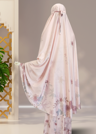 4-Piece Luxury Silk Women's Islamic Prayer/Salah Set - Khushu Modest Wear