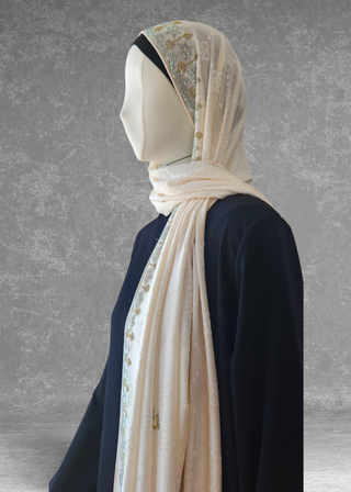 Self-Embossed Jacquard Jersey Ultra Soft Stretchable Hijabs Scarf - Khushu Modest Wear