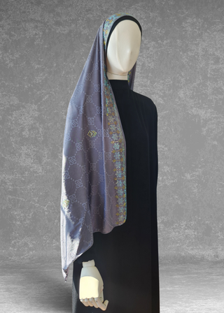 Self-Embossed Jacquard Jersey Ultra Soft Stretchable Hijabs Scarf - Khushu Modest Wear