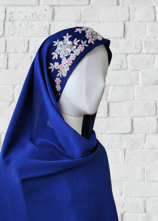 Exquisite Hand-Embroidered Zardozi Hijab - Khushu Modest Wear