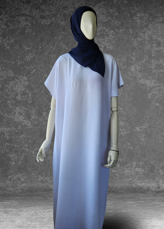 Luxury Linen Abaya Frayed Sleeve Open Abaya