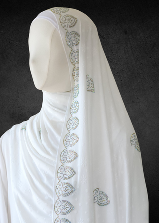 Self-Embossed Floral Jacquard Jersey-Soft Hijabs. - Khushu Modest Wear