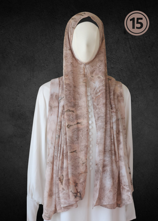 Tie Dye Soft Chiffon Hijabs - Khushu Modest Wear