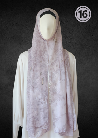 Tie Dye Soft Chiffon Hijabs - Khushu Modest Wear