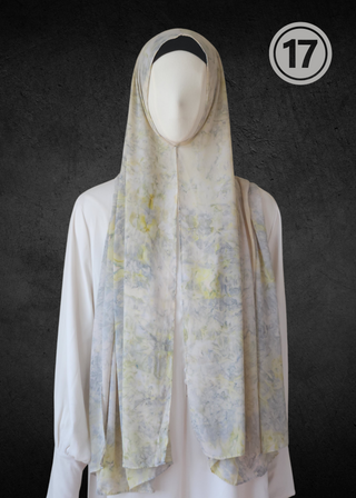 Tie Dye Soft Chiffon Hijabs - Khushu Modest Wear