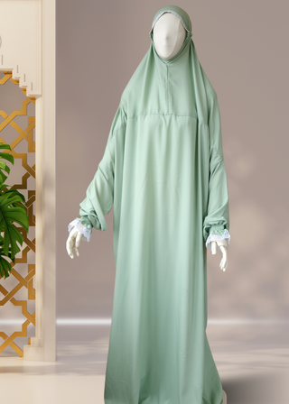 Prayer Outfit/ One-Piece Salah Dress - Complete Coverage for Focused Prayer - Khushu Modest Wear