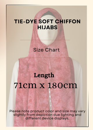 Tie Dye Soft Chiffon Hijabs - Khushu Modest Wear